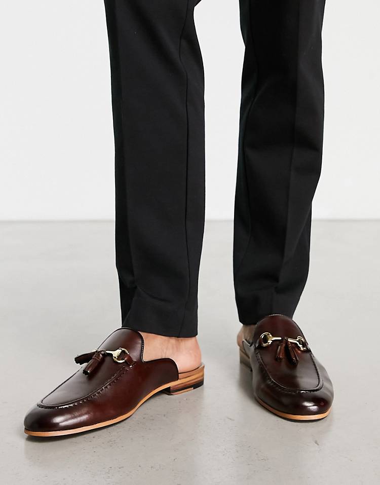 Walk London Terry slip-on loafers in brown leather